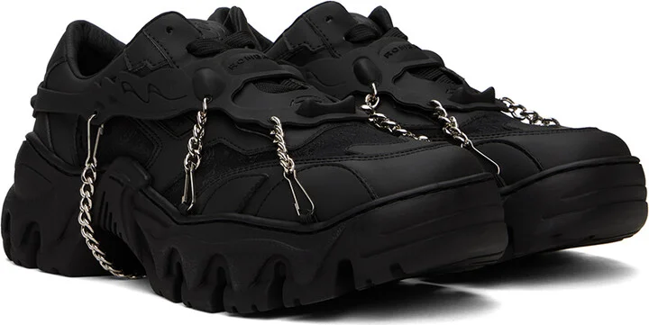 Rombaut Black Monogram Boccaccio II Low Sneakers - Image 4