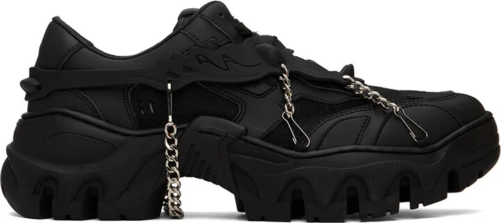 Rombaut Black Monogram Boccaccio II Low Sneakers