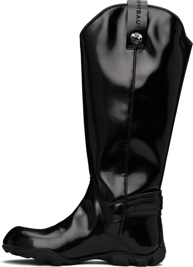 Rombaut Black No Cow Patent Cowboy Boots - Image 3