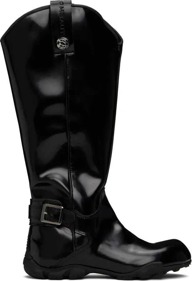 Rombaut Black No Cow Patent Cowboy Boots