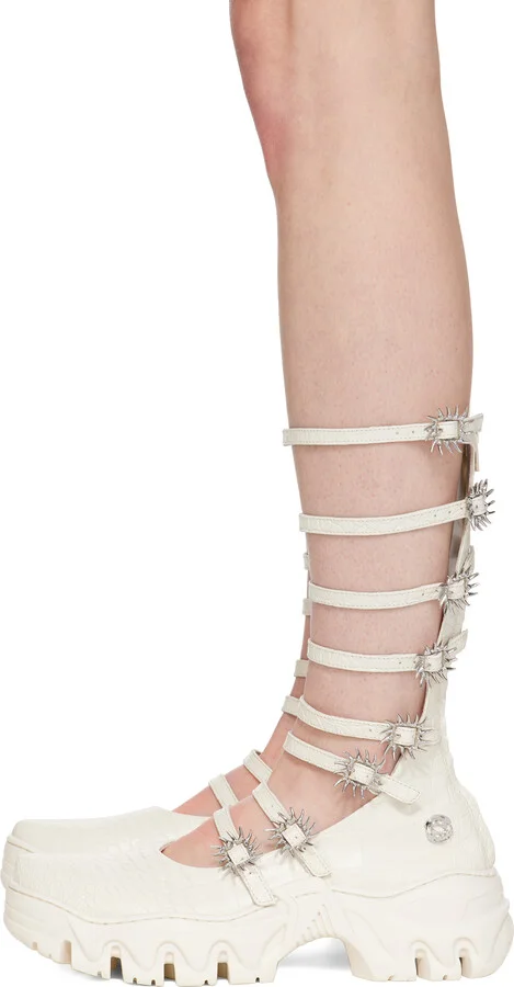 Rombaut Off-White MJ High Ballerina Flats - Image 3