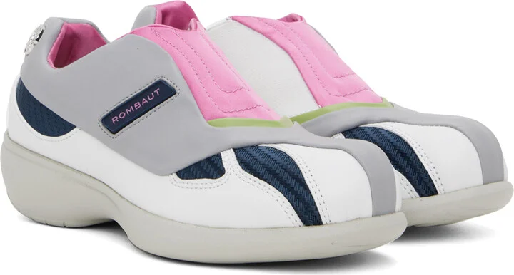 Rombaut Pink & Gray Neo Sneakers - Image 4