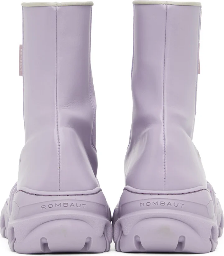 Rombaut Purple Boccaccio II Apple Leather Chelsea Boots - Image 2
