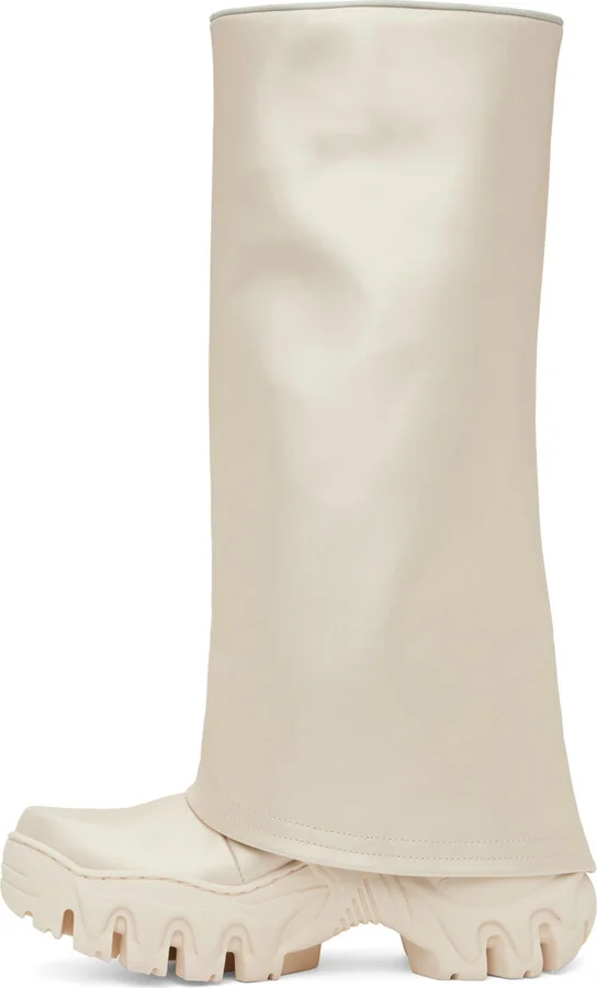 Rombaut SSENSE Exclusive Beige Boccaccio II Rain Boots - Image 3