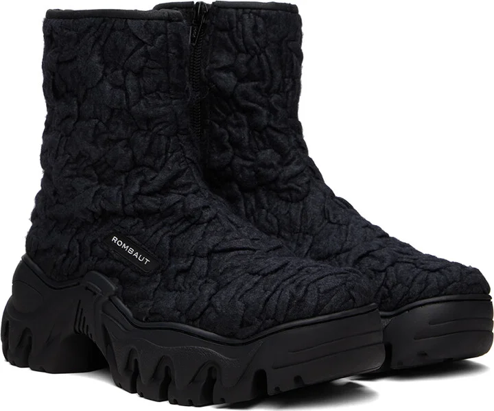 Rombaut SSENSE Exclusive Black Boccaccio II Lite Boots - Image 4