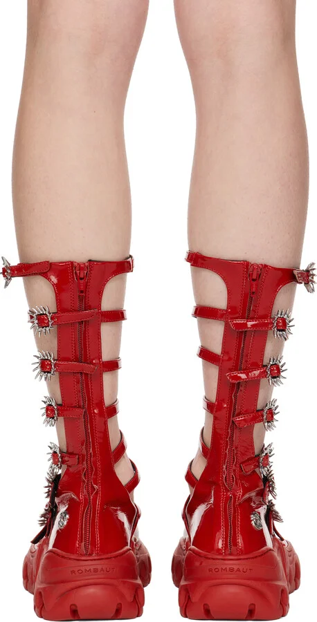 Rombaut SSENSE Exclusive Red MJ High Ballerina Flats - Image 2