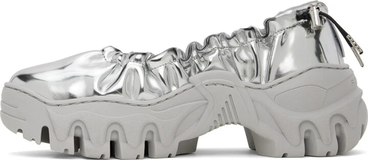 Rombaut SSENSE Exclusive Silver Boccaccio II Ballerina Flats - Image 3