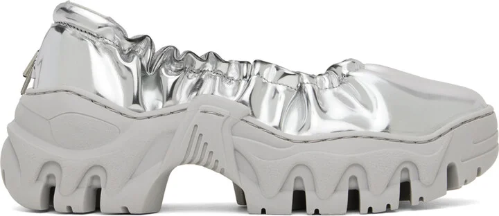 Rombaut SSENSE Exclusive Silver Boccaccio II Ballerina Flats