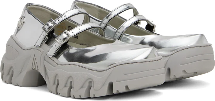 Rombaut SSENSE Exclusive Silver Boccaccio II MJ Ballerina Flats - Image 4