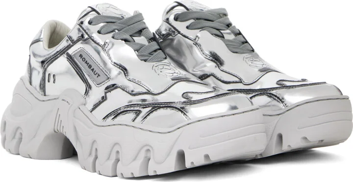 Rombaut SSENSE Exclusive Silver Lava Boccaccio II Sneakers - Image 4