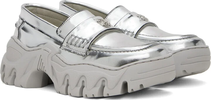 Rombaut SSENSE Exclusive Silver Loafers - Image 4