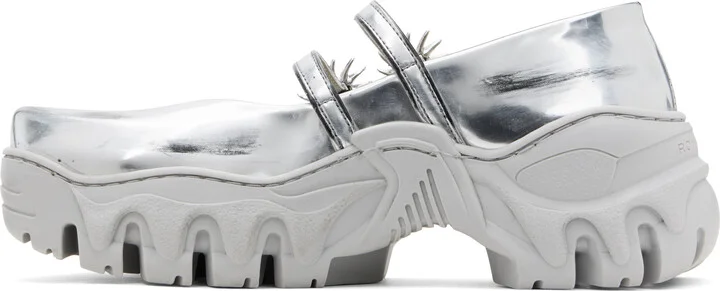 Rombaut SSENSE Exclusive Silver MJ Ballerina Flats - Image 3