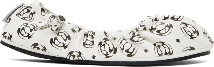 Rombaut White Aura Ballerina Flats