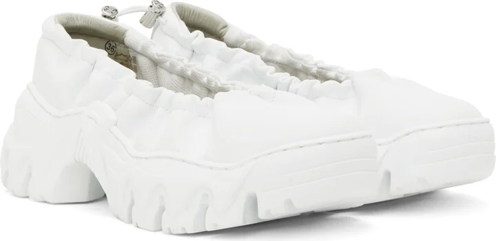 Rombaut White Boccaccio II Aura Ballerina Flats - Image 4