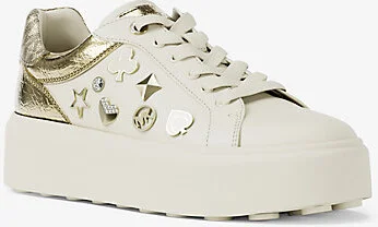 Romey Embellished Mixed-Media Platform Sneaker