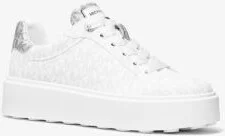 Romey Metallic Two-Tone Signature Logo Platform Sneaker - Image 2