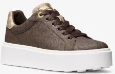 Romey Metallic Two-Tone Signature Logo Platform Sneaker - Image 10