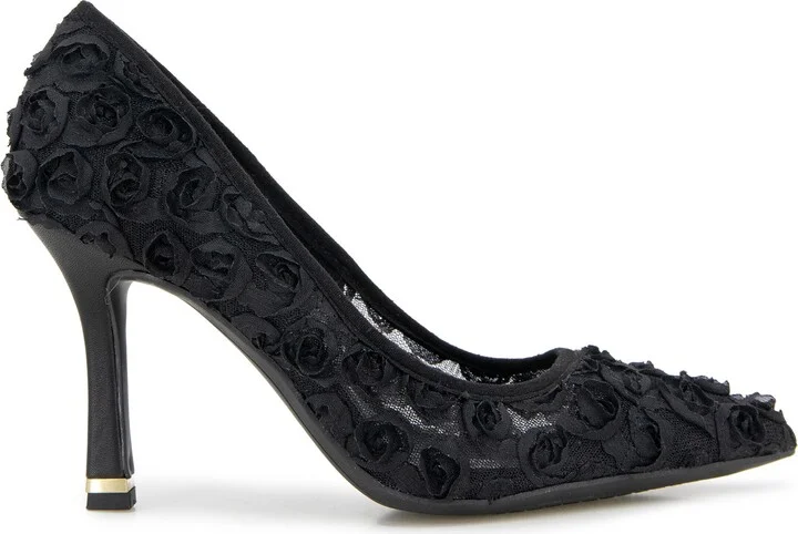 Romi Floral Mesh Pointed Toe Pump - Image 3