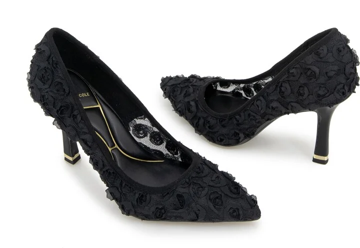 Romi Floral Mesh Pointed Toe Pump - Image 8