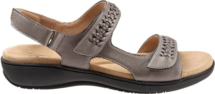 Romi Woven T2232-043 Sandals Womens 9.5 Gray Leather Slingback KHD1979