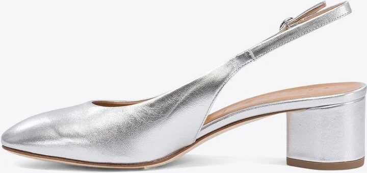 Romy 55 Laminated Leather Slingback Pumps - Image 2