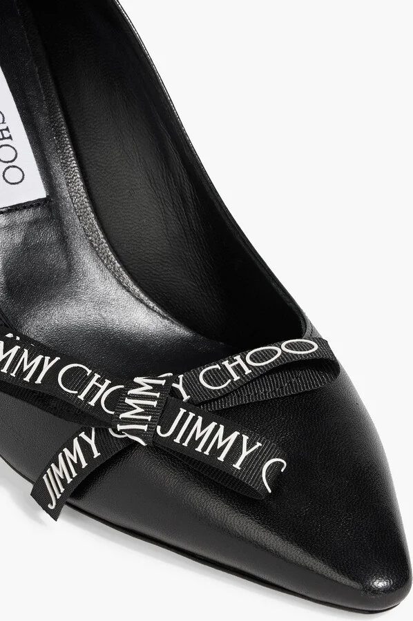 Romy 85 bow-detailed leather pumps - Image 7