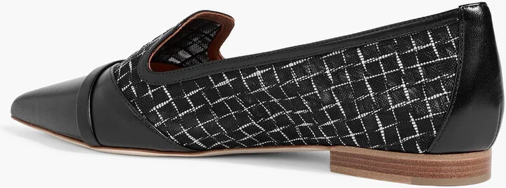 Romy embroidered mesh and leather point-toe flats - Image 3