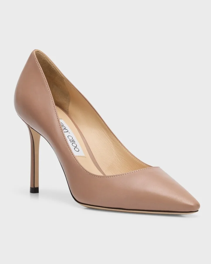 Romy Leather Stiletto Pumps - Image 3