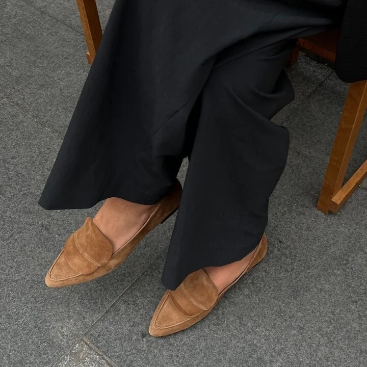 Romy Loafers, Brown Suede - Image 2