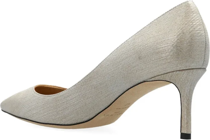 Romy metallic leather pointed-toe heels - Image 3