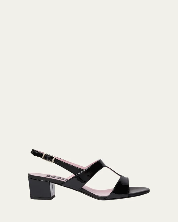 Romy Patent Leather Slingback Sandals