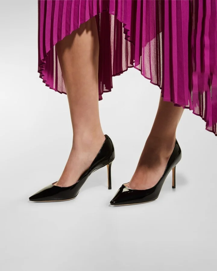 Romy Patent Pointed-Toe 85mm Pumps - Image 3