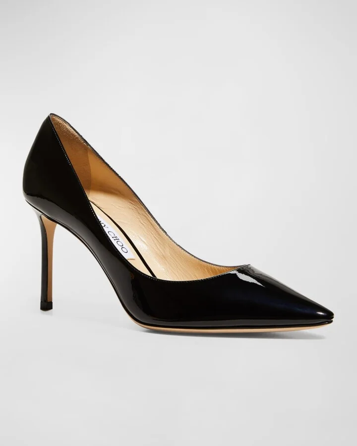 Romy Patent Pointed-Toe 85mm Pumps - Image 5