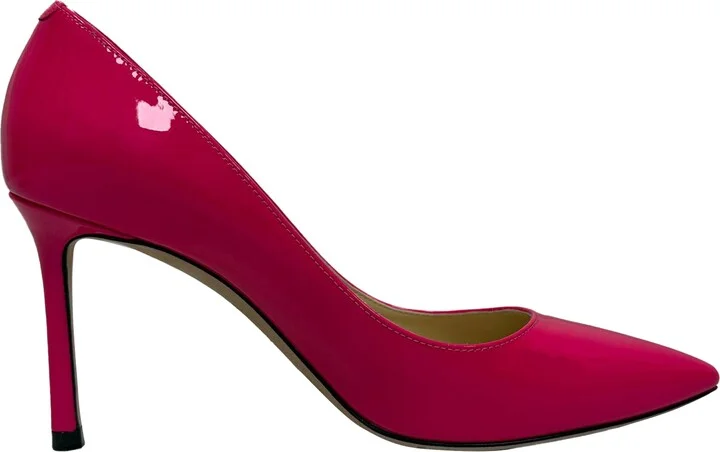 Romy Pointed Pumps in Pink Patent Leather