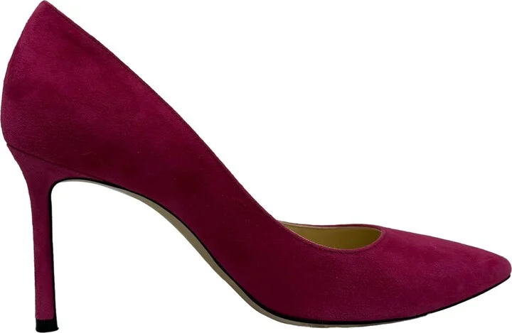 Romy Pointed Pumps in Pink Suede