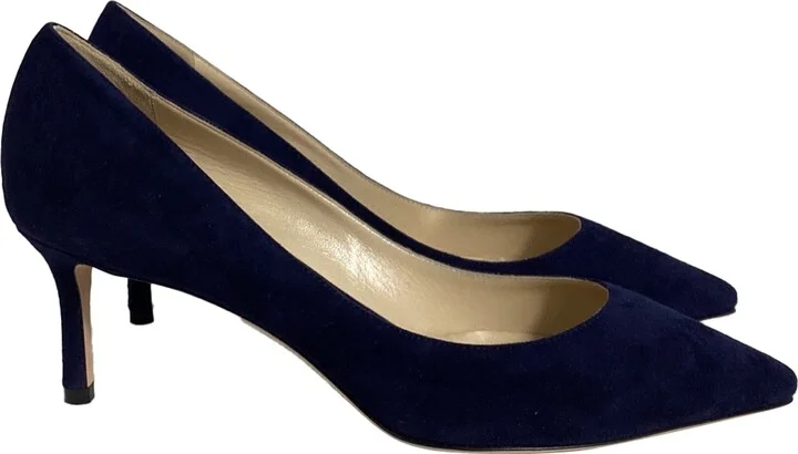 Romy Pumps in Navy Blue Suede
