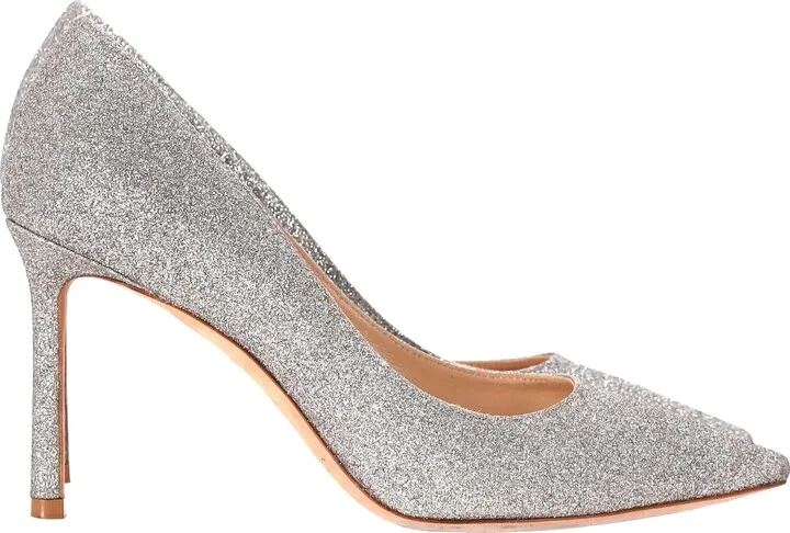 Romy Pumps in Silver Glitter