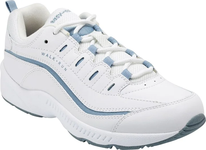 White/ Blue Leather