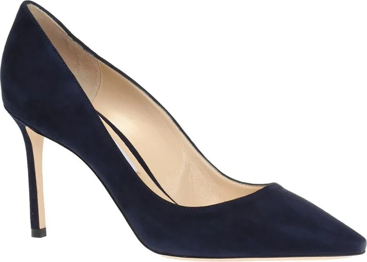 'Romy' Stiletto Shoes, , Navy - Blue - Image 2