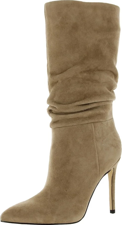 Romy Womens Suede Pull On Mid-Calf Boots