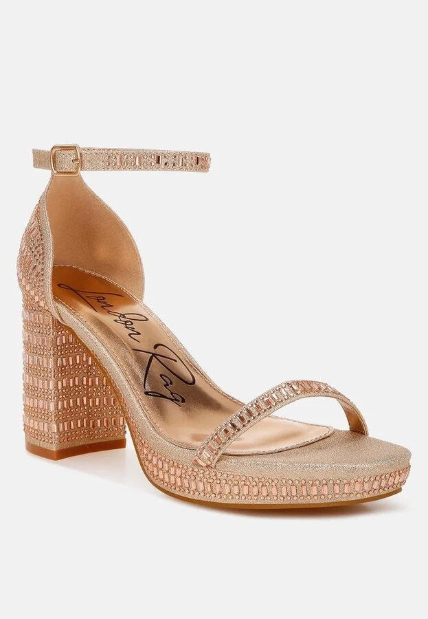 Ronan Rhinestones Embellished Block Sandals - Image 6