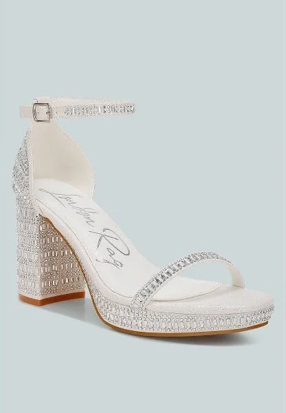 Ronan Rhinestones Embellished Block Sandals Women - Image 3
