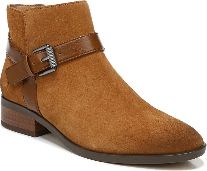 Ronan Womens Zipper Block Heel Booties