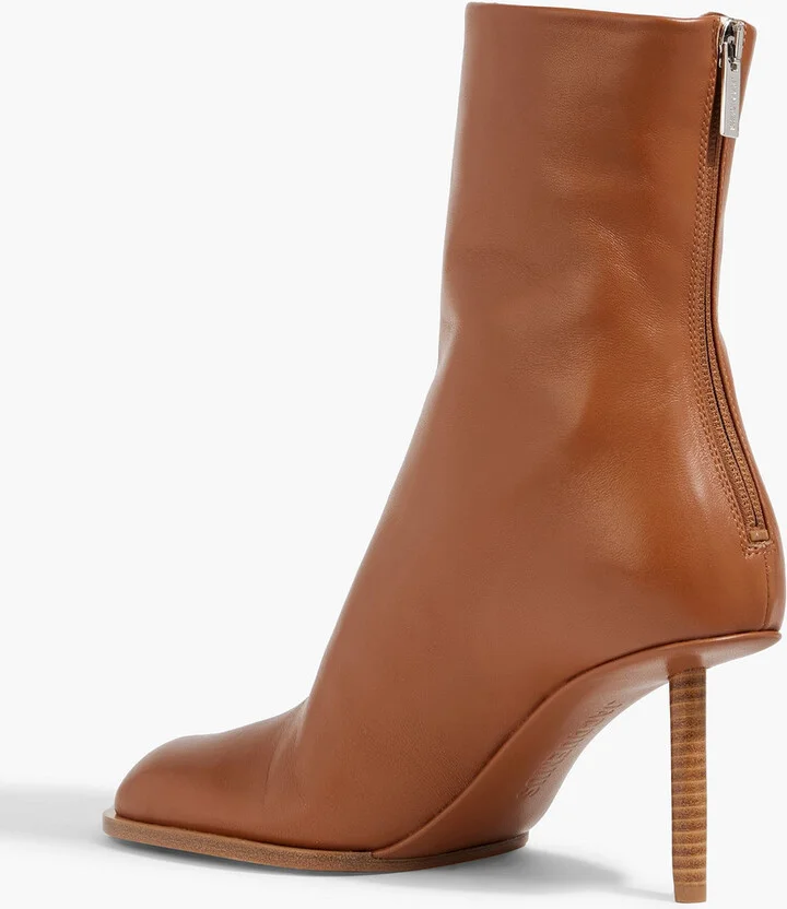 Rond Carré leather ankle boots - Image 3