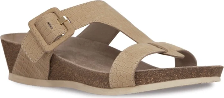Ronda T-Strap Wedge Slide Sandal