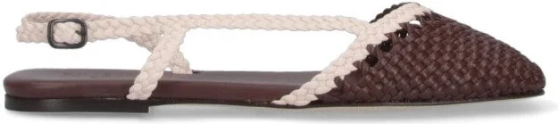 Rondaia" Slingback Mules - Brown