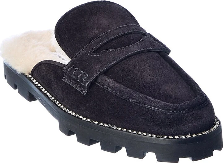 Ronnie Suede & Shearling Mule