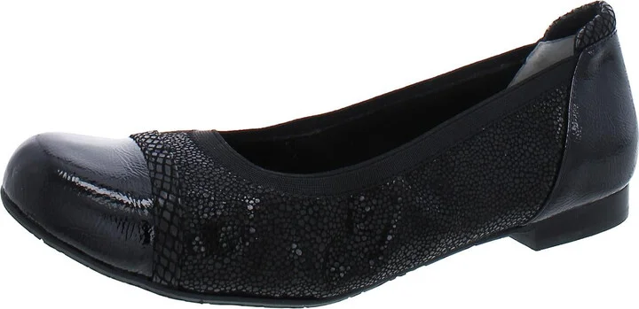 Ronnie Womens Faux Leather Dressy Ballet Flats