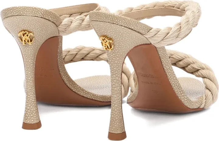 Rope-Detail Heeled Sandals - Image 3