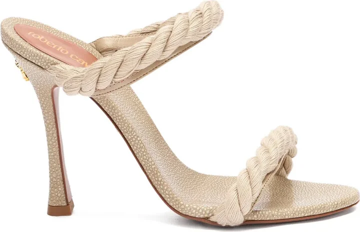 Rope-Detail Heeled Sandals